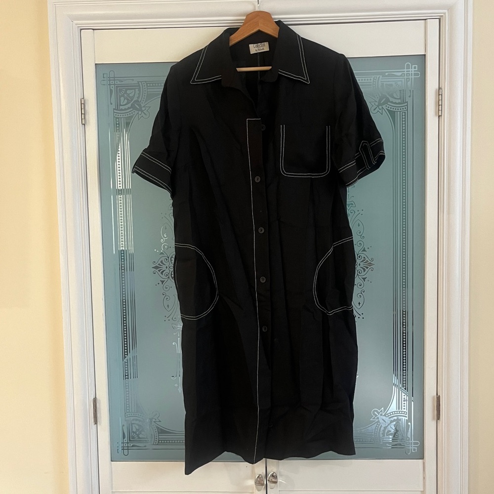 Vintage Collection by Pomela Black Linen Dress - XL/XXL